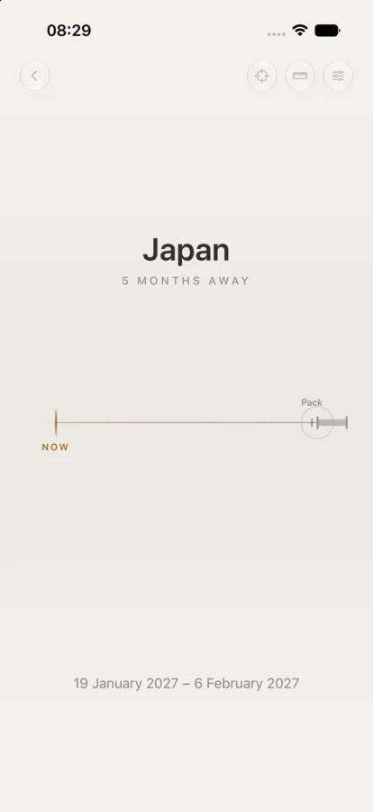 A five-month span from today to a trip to Japan